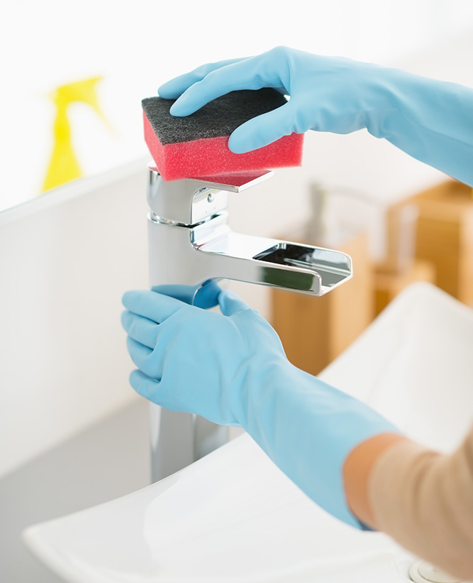 Cleaning sink and kitchen countertop, cleaning services in Greenville SC